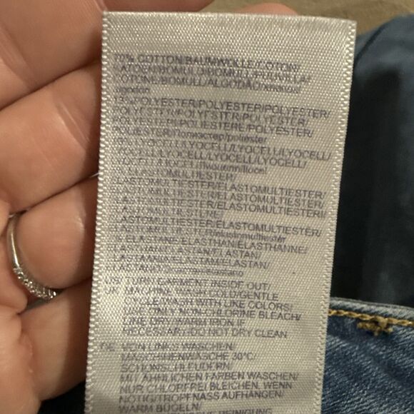 NYDJ Wide Leg Capri Jeans Rhodes Medium Wash Blue Denim Lift Tuck Size 12 New - Picture 10 of 14